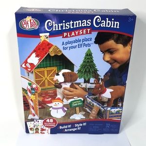 Elf Pets Christmas Cabin Playset